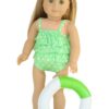 18" Doll Lime Green Tankini & Swim Ring