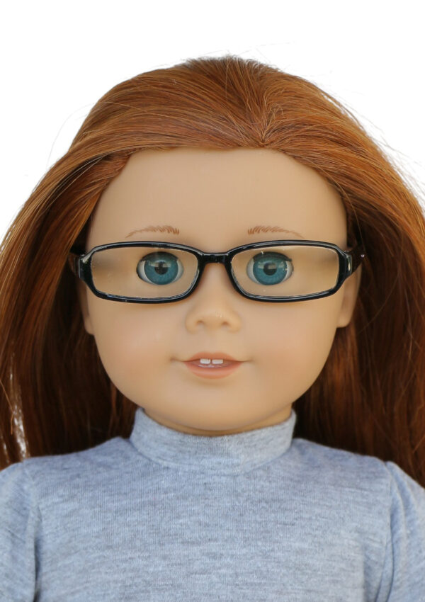18" Doll Modern Black Glasses