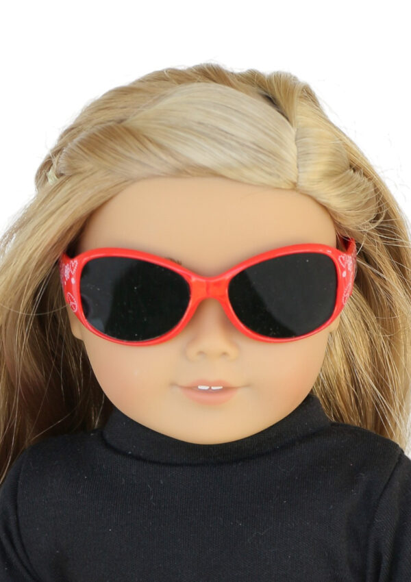 18" Doll Red Peace Sunglasses