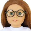 18" Doll Round Black Glasses