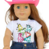 18" doll 4piece hot pink western cowgirl outfit