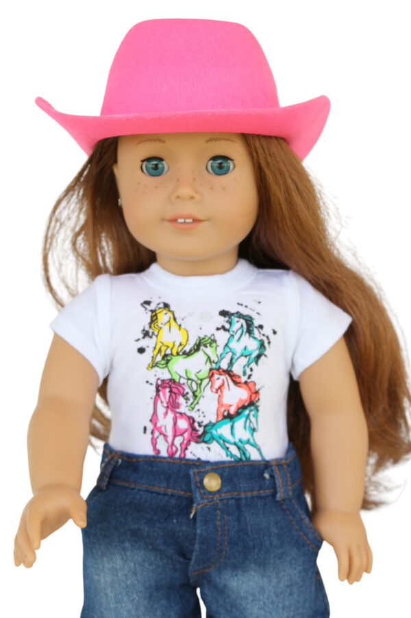 18" doll 4piece hot pink western cowgirl outfit