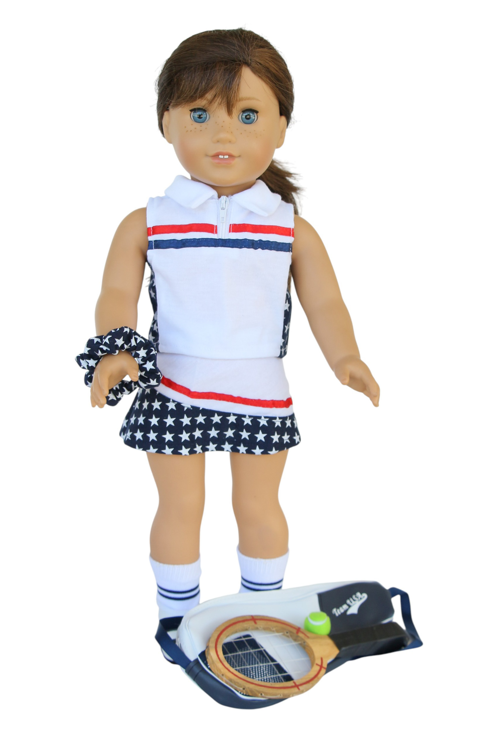 Детские аксессуары для кукол The Doll Boutique 18″ Doll USA 10-Piece Tennis Outfit — фото 2