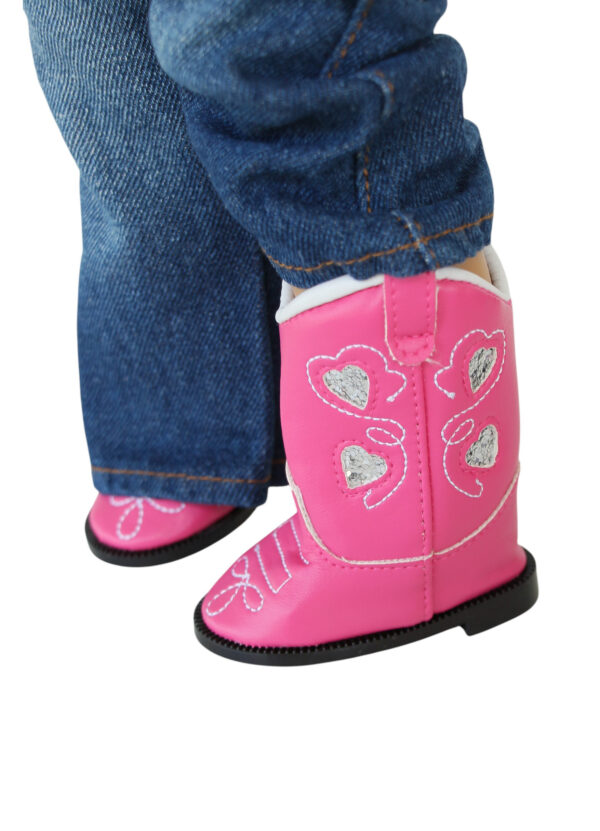 18" doll 4piece hot pink western cowgirl outfit