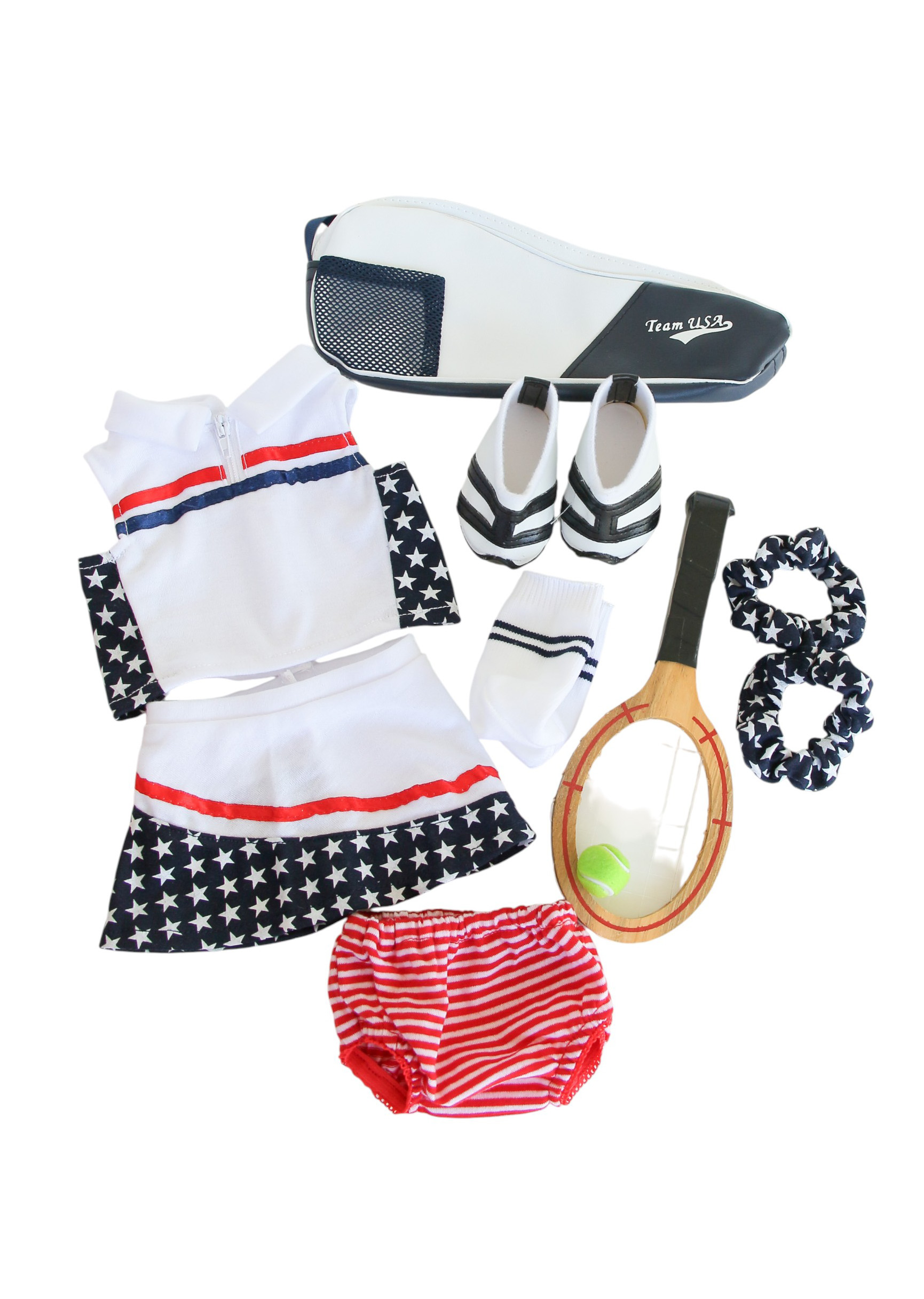 Детские аксессуары для кукол The Doll Boutique 18″ Doll USA 10-Piece Tennis Outfit — фото 3