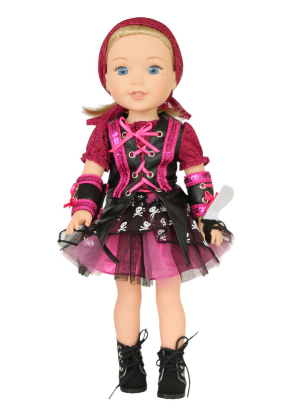 14.5 Doll Metallic Pirate Costume 14.5" Doll Metallic Pirate Costume