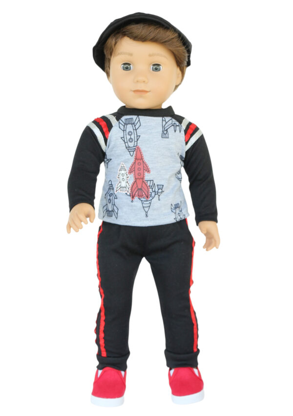 18" doll 3piece rocket outfit