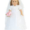 18" Doll Beautiful White Wedding Gown, Veil, and Bouquet