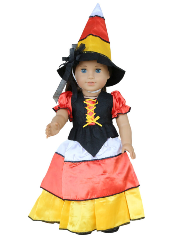 18" doll candy corn dress & hat