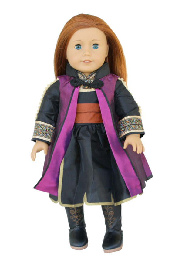 18" doll "frozen ii anna inspired" dress & cape