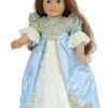 18" Doll Gray & Gold Victorian Gown