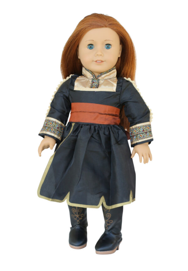 18" doll "frozen ii anna inspired" dress & cape
