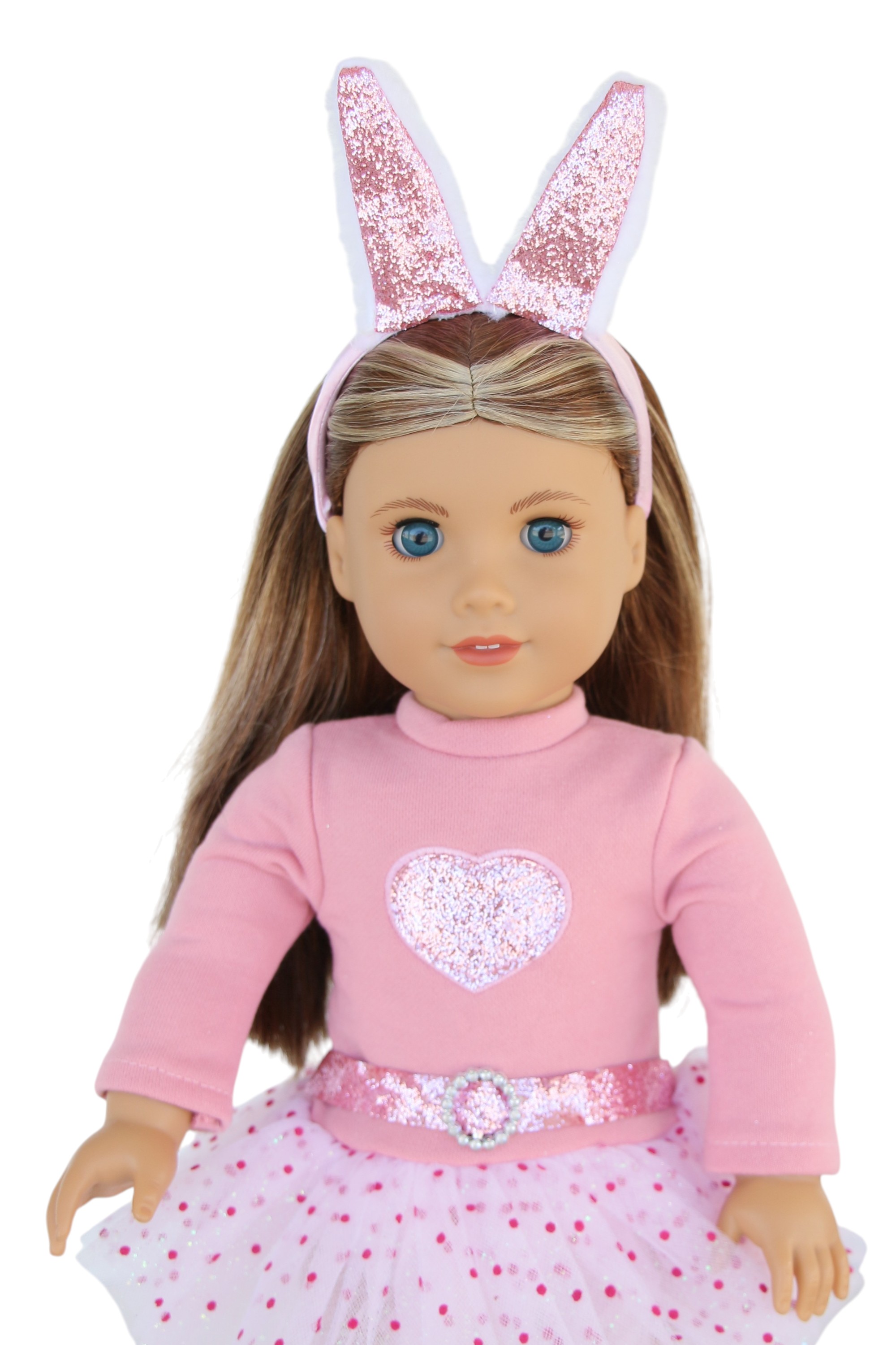 Детские аксессуары для кукол The Doll Boutique 18″ Doll Sparkly Tutu Heart Dress & Bunny Headband — фото 3