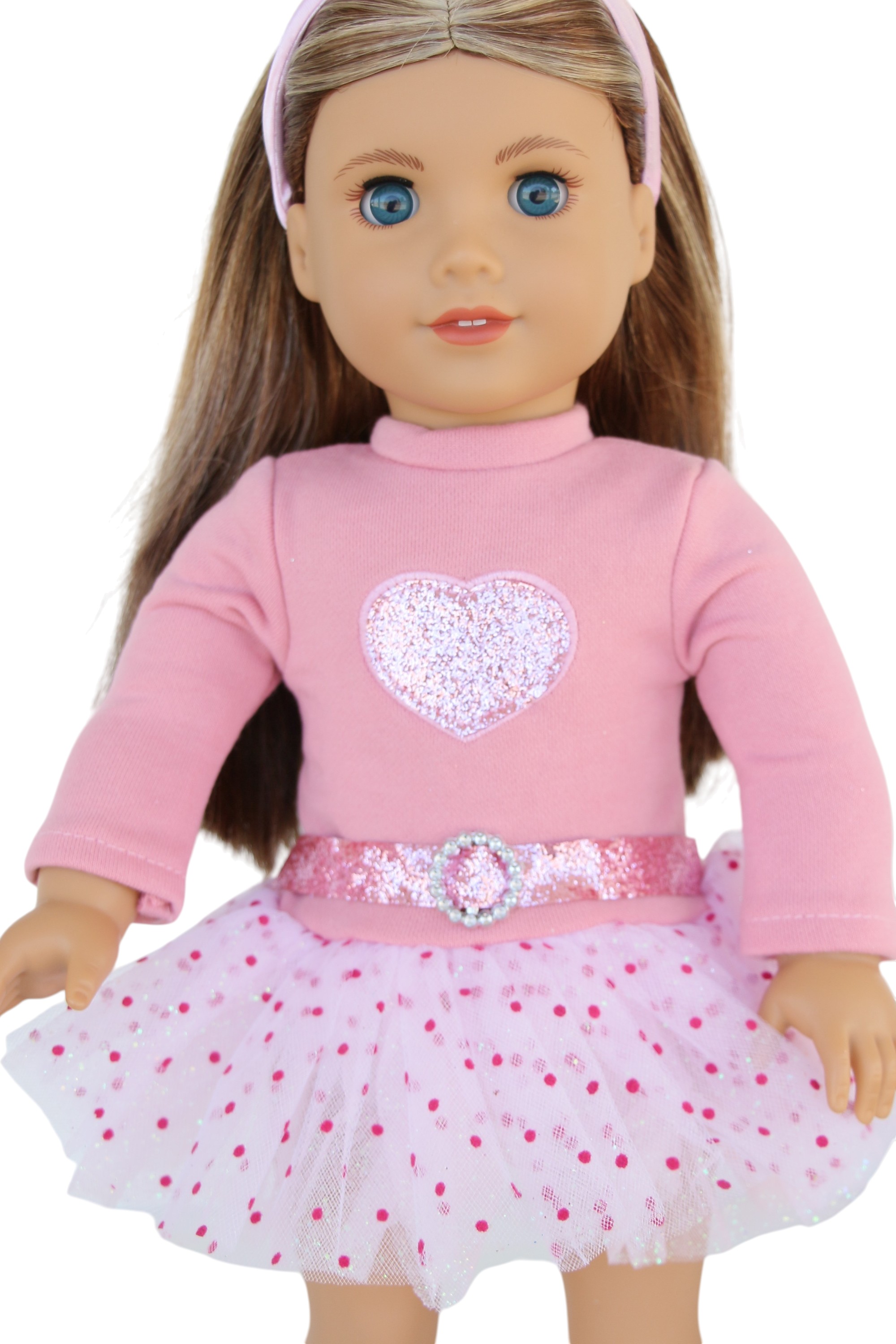 Детские аксессуары для кукол The Doll Boutique 18″ Doll Sparkly Tutu Heart Dress & Bunny Headband — фото 2