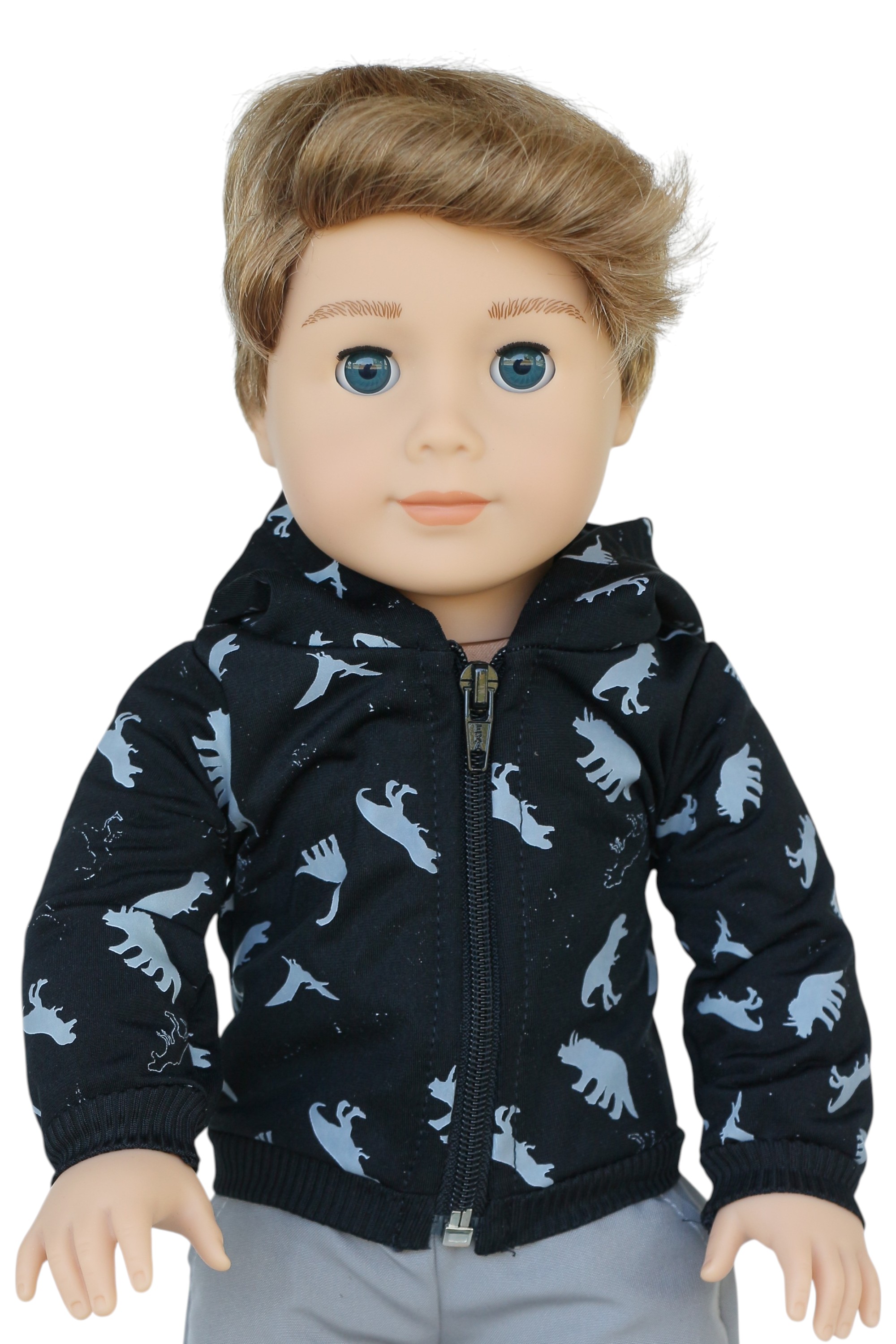 Детские аксессуары для кукол The Doll Boutique 18″ Doll Dinosaur Zip-Up Hoodie