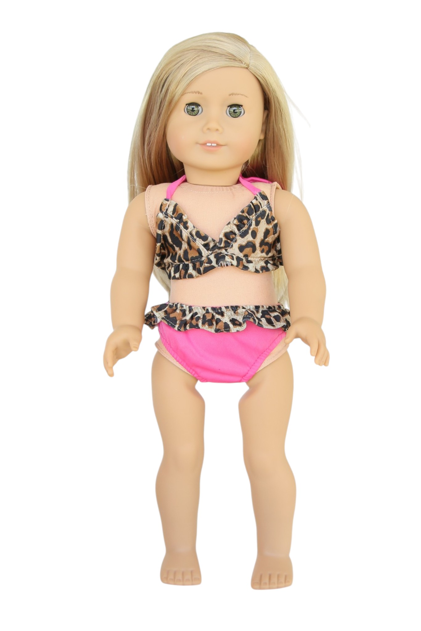 18″ Doll Leopard Bikini & Black Beach Towel - thumbnail 3