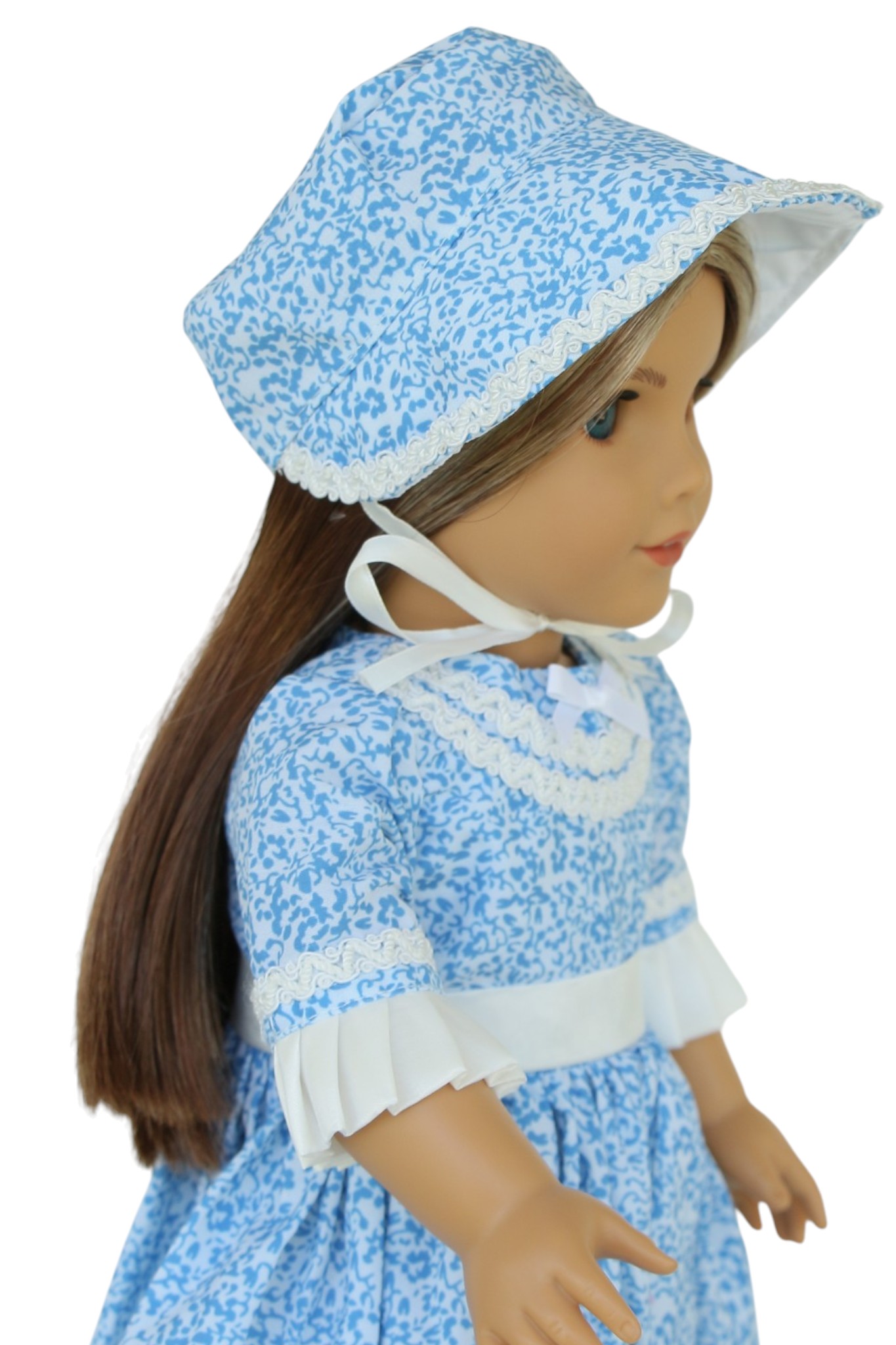 Детские аксессуары для кукол The Doll Boutique 18″ Doll Blue Victorian Floral Dress & Bonnet — фото 4