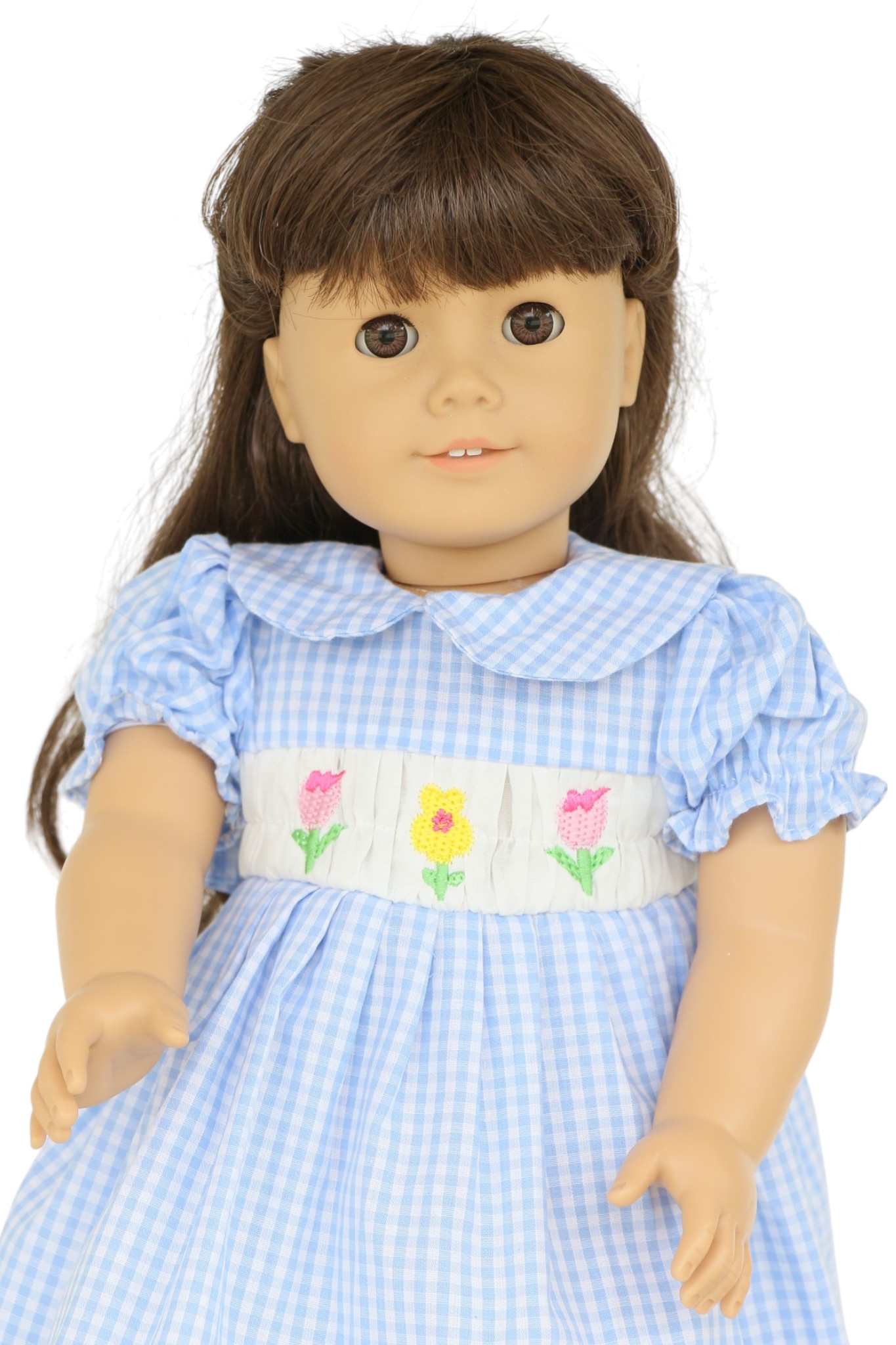 Детские аксессуары для кукол The Doll Boutique 18″ Doll Smocked Blue Gingham Dress — фото 3