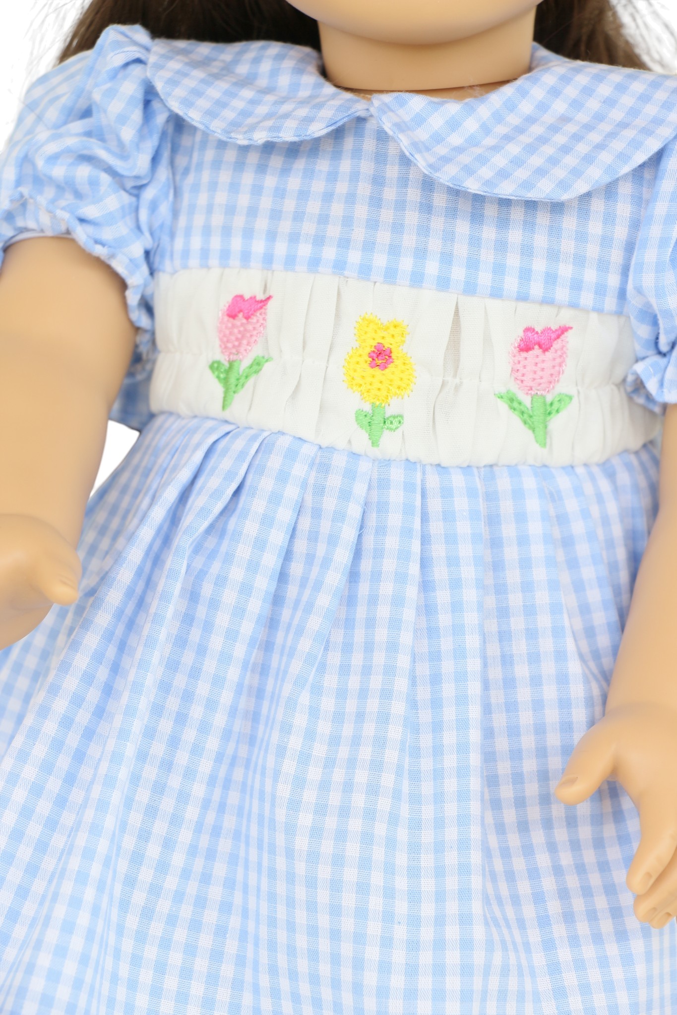 Детские аксессуары для кукол The Doll Boutique 18″ Doll Smocked Blue Gingham Dress — фото 2