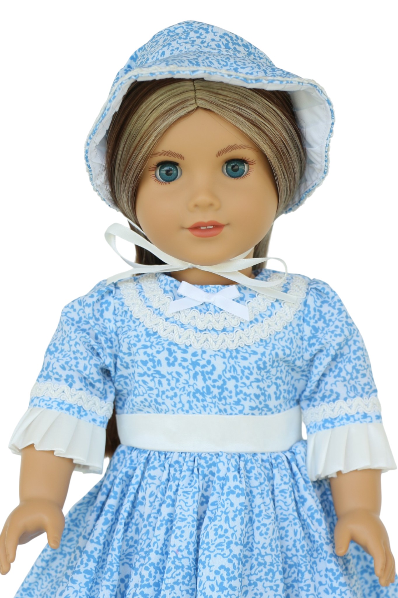 Детские аксессуары для кукол The Doll Boutique 18″ Doll Blue Victorian Floral Dress & Bonnet — фото 2