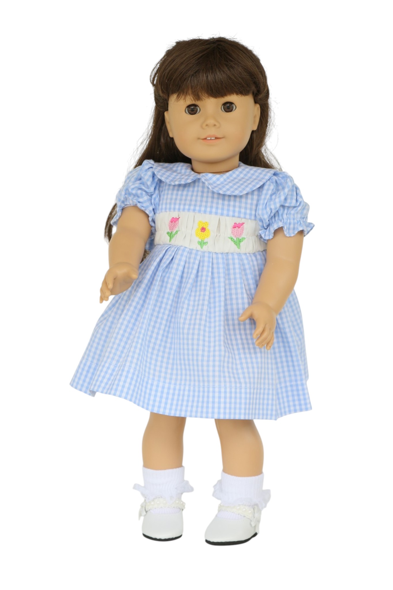 Детские аксессуары для кукол The Doll Boutique 18″ Doll Smocked Blue Gingham Dress